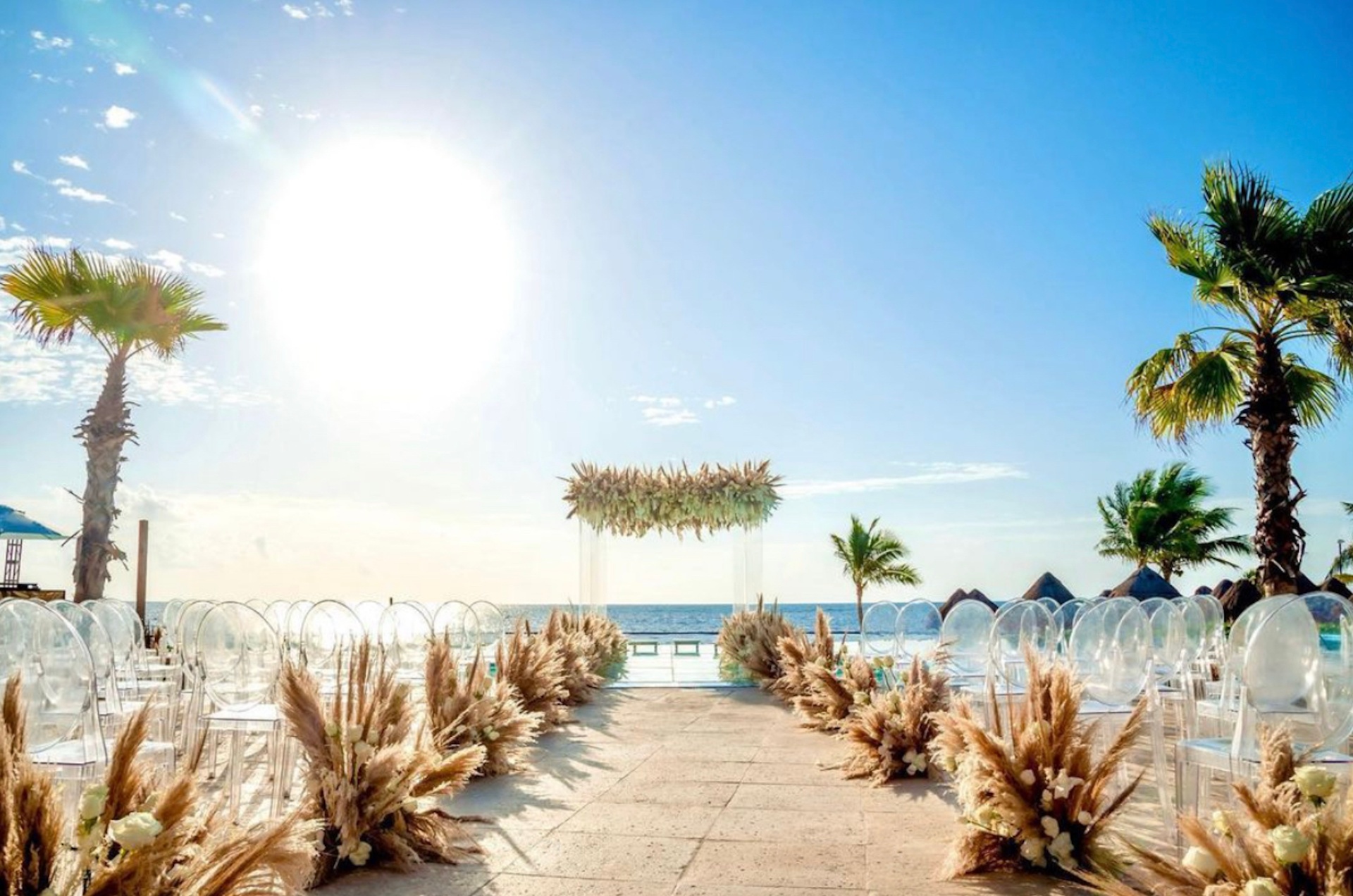 Beachfront Pampas Ceremony
