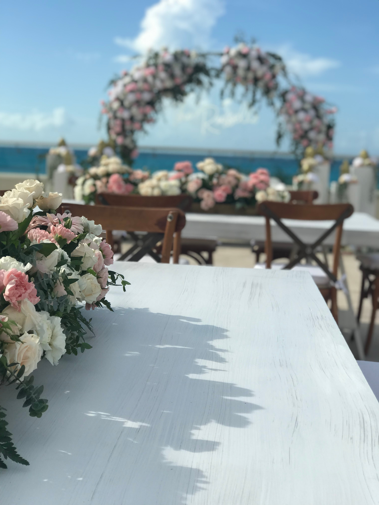 Blush Rose Oceanfront Ceremony