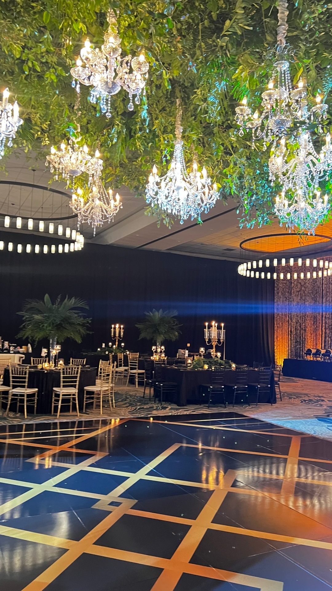 Greenery & Chandelier Ballroom