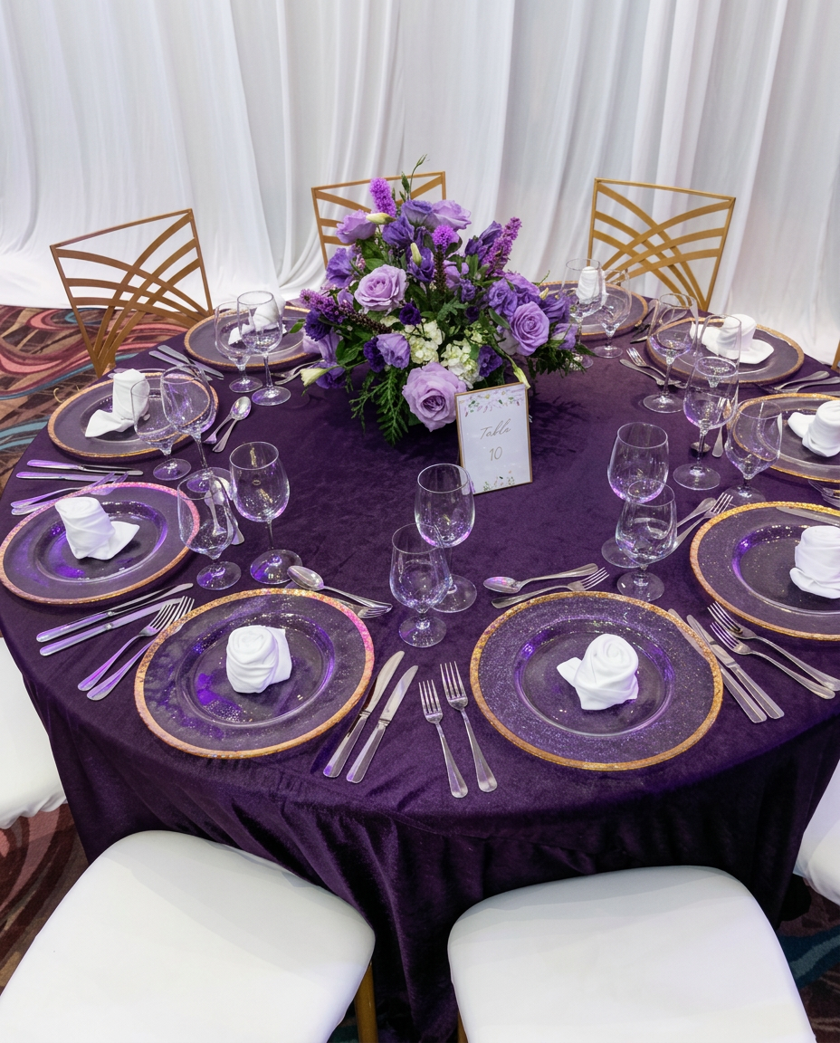 Amethyst & Gold Gala Table