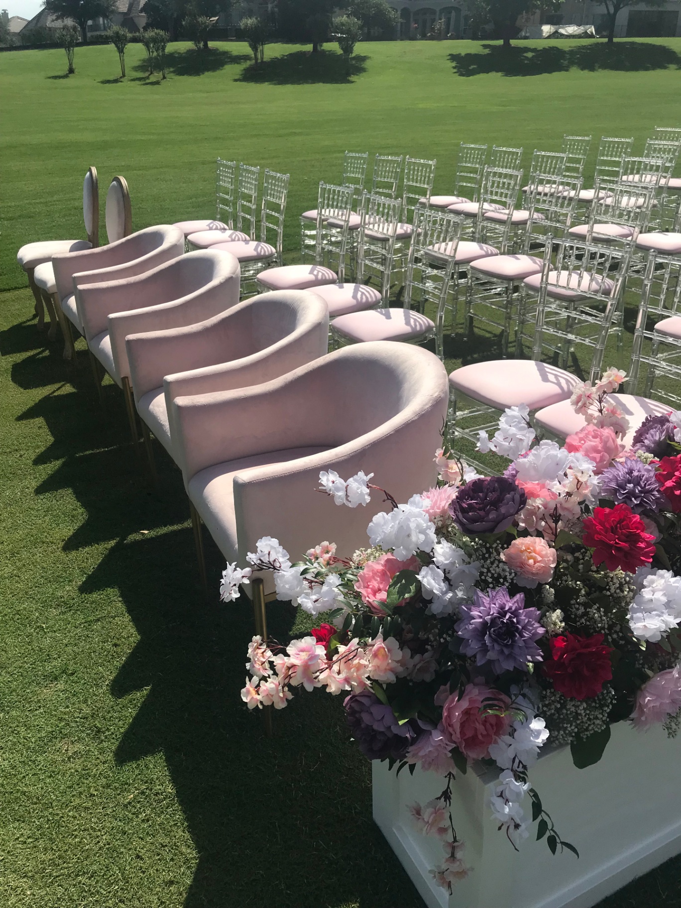 Blush Velvet Lawn Ceremony