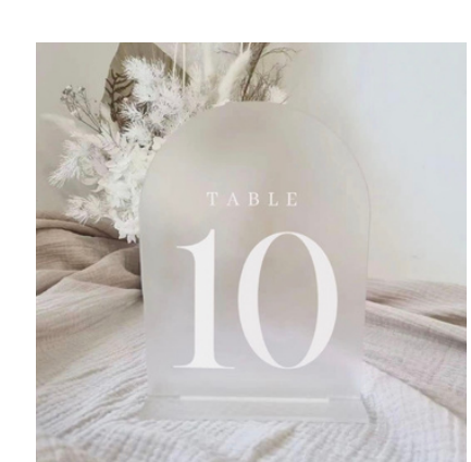 Frosted Arch Table Numbers